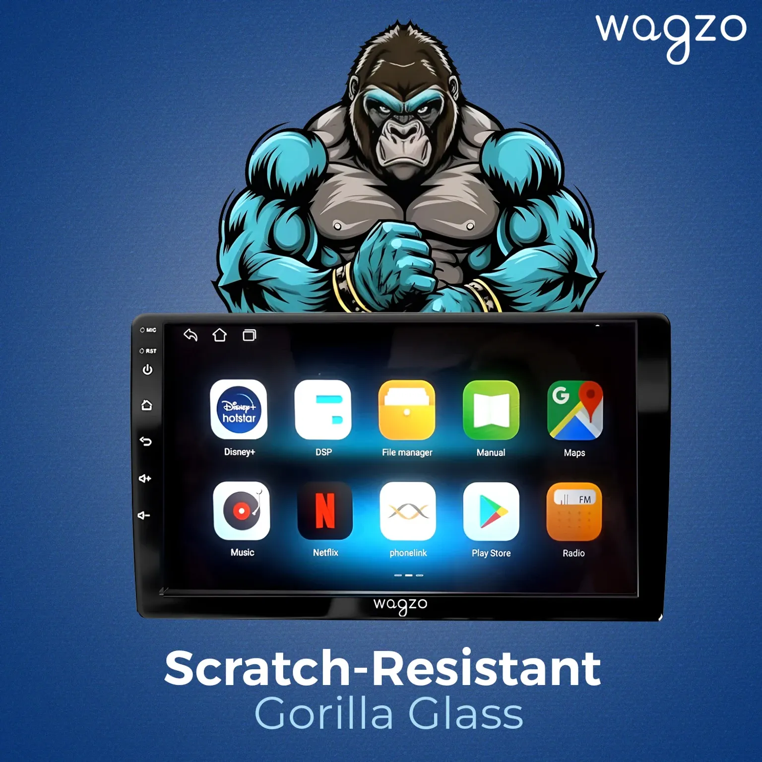 9 Inch Car Android TS7 2GB+32GB, 4th Gen, 4 Core, IPSDisplay, LED CAMERA/WAP-24 Car Stereo (Double Din)