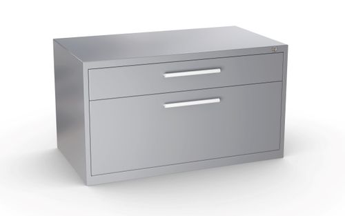 42 Low Box/File Lateral – Matte Silver