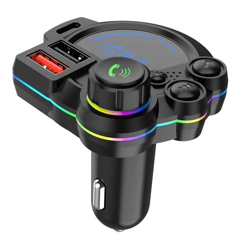Car Charger Adapter Car Bluetooth 5.3 FM Transmitter MP3 Music Player QC3.0 & PD 20W Dual Fast Charging Wireless for Vehicle