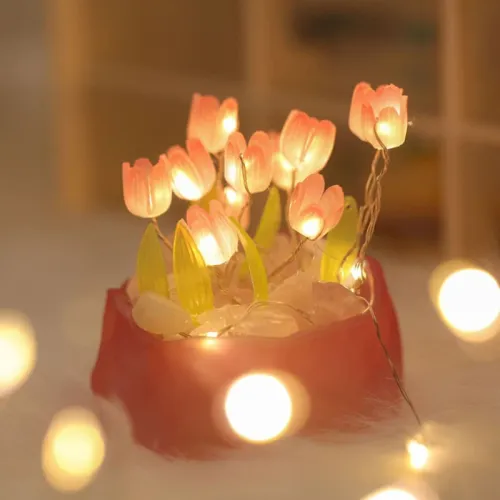 DIY Tulip Night Light – Handmade Book Lamp, Bedside Decor & Romantic Gift for Qixi Birthdays