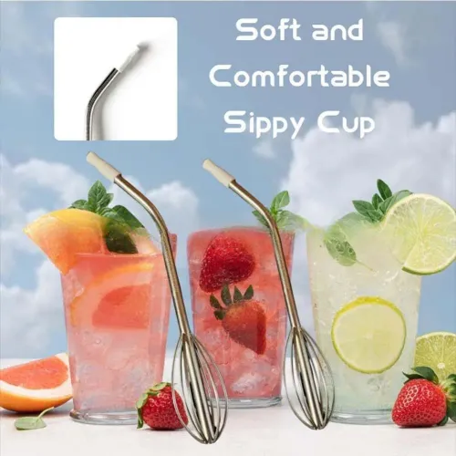 2-in-1 Innovation the Whisk Straw 2-in-1 Straw Blender Stainless Steel Straw