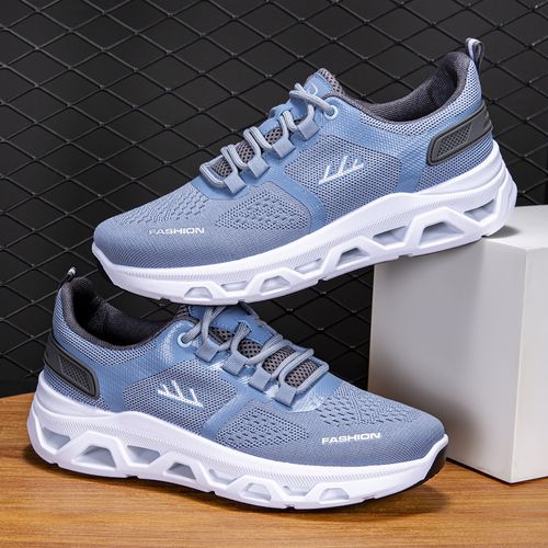 Men's Spring Summer New Arrivals: Trendy Lace-Up Casual Shoes with Soft Soles—Breathable Athletic Running Footwear