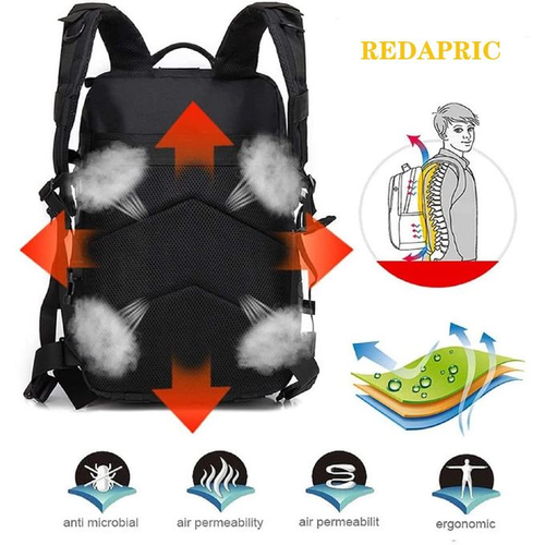 Multifunctional 45L Tactical Molle Rucksack 3 Day Bug Out Pack for Outdoor Hiking Camping Fitness & Daily Work
