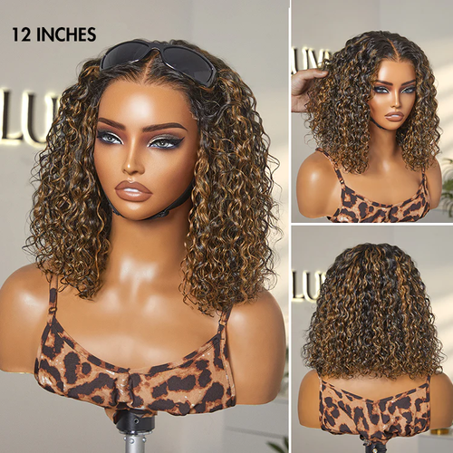 Water Wave Half Wig Invisible Hairline Beginner Friendly