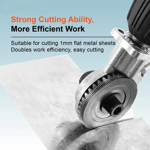 Electric drill shears for metal sheet cutting