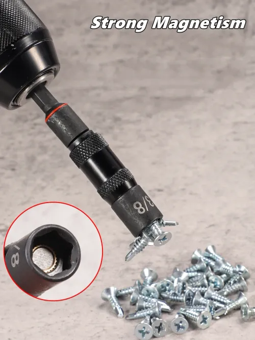 Hex Magnetic Ring Screwdriver Drill Bits Extension Rod Magnetic Swivel Quick Change Holder Drive Screw Drill Tip