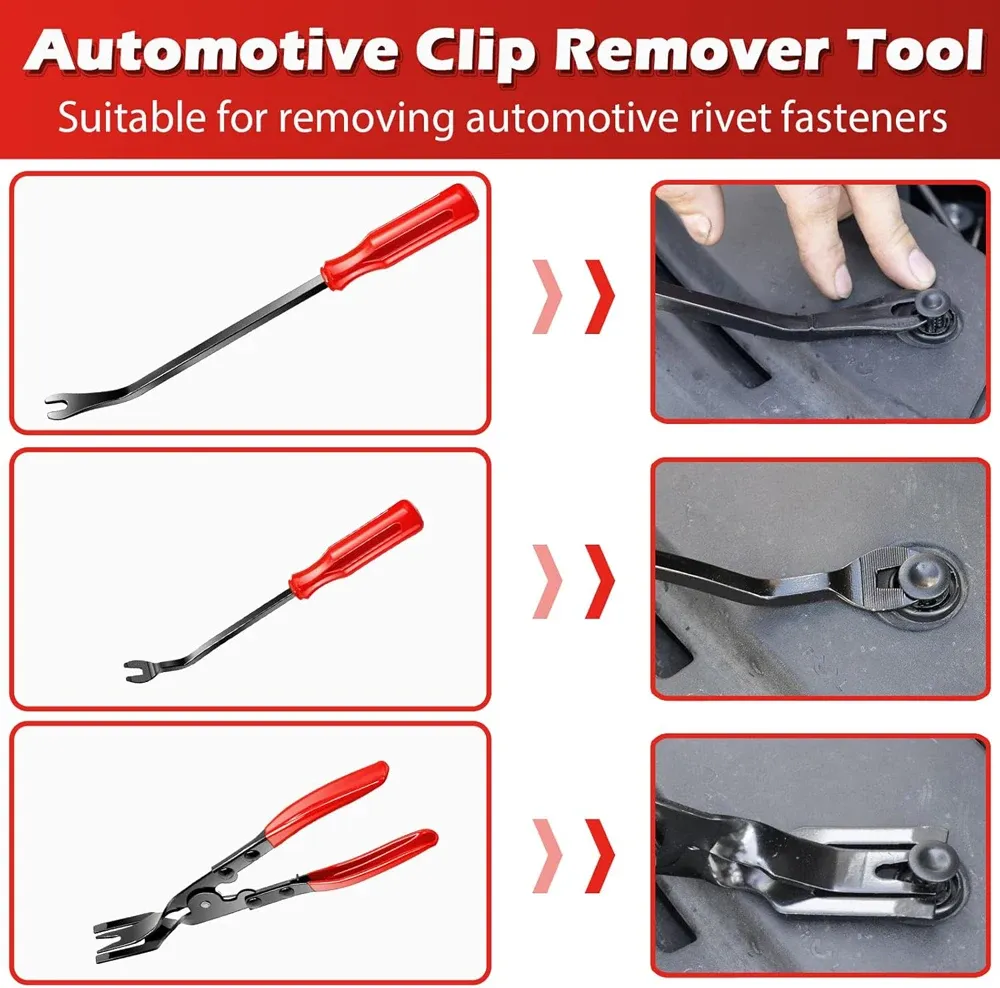 7Pcs Auto Trim Removal Tool Kit Plastic Trim Removal Pry Tool Panel Clip Removal Pliers Trim Removal Tools for Car Body Door