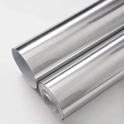 2 pcs  PVC Stainless Brushed Silver Removable Wallpaper Decor Film Vinyl Waterproof Oil-proof House Appliance Kitchen Elevator Sticker