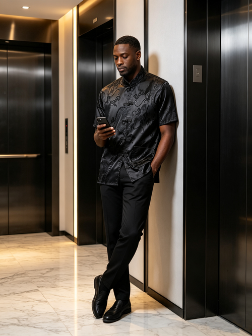 Advanced men's short sleeved shirt