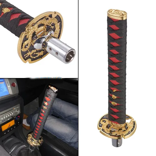 Universal Car Shift Knob, Katana Samurai Sword Metal Weighted Shifter 150mm 200mm 250mm, Fits Most Car Accessories