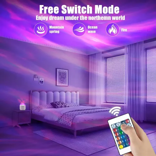LED Aurora Projector Light Northern Lights Effect 16Color-Changing Light Show Suitable for Bedroom Living Room Party Decorations