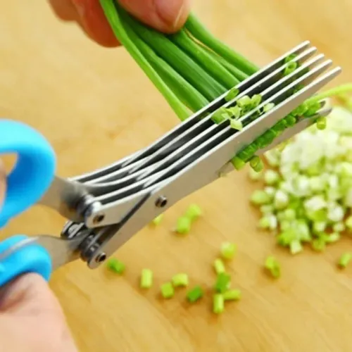 5-Blade Shredding Scissors, Multi-Layer Stainless Steel Shears for Paper, Herbs, Office