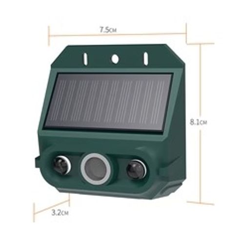 Solar Powered Animal Repeller – Ultrasonic + flashing light. Weatherproof . Keep pests away naturally
