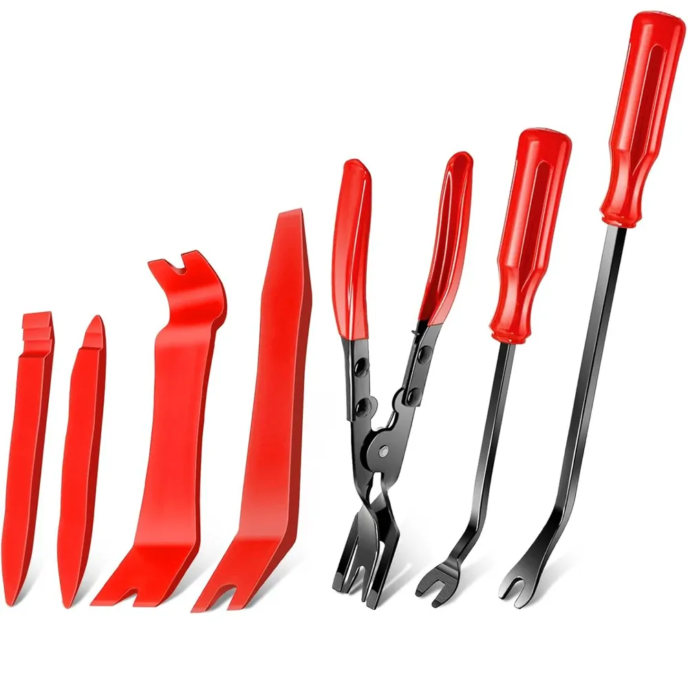 7Pcs Auto Trim Removal Tool Kit Plastic Trim Removal Pry Tool Panel Clip Removal Pliers Trim Removal Tools for Car Body Door
