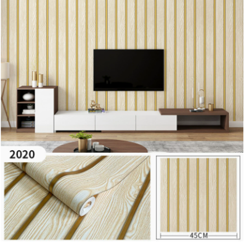 10pcs 45cm*100cm Self-Adhesive Wood Slat Wall Panels - Waterproof & Peel-Stick | Wallpapers Home Decor