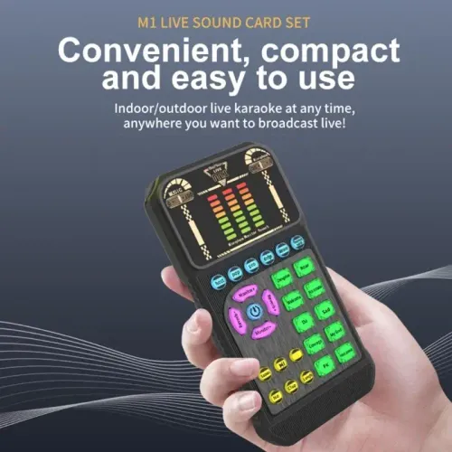 Professional USB Sound Card For Live Streaming Studio Recording With Noise Cancellation And Plugs Play Compatibility