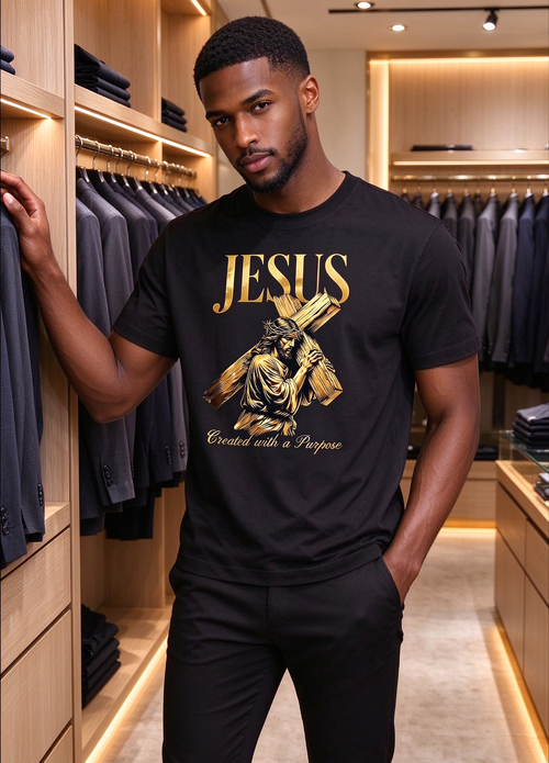 Men's premium printed T-shirt with a sophisticated look.
