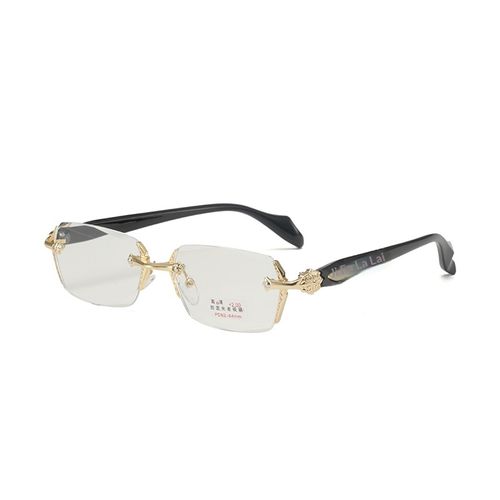 Unisex Stylish Silver Rimless Glasses  Blue Light Blocking and UV Protection