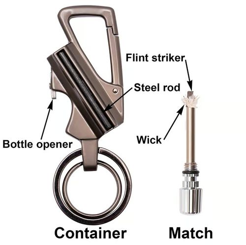 New Multifunctional Match coal oil Lighter Outdoor Waterproof Portable Wine Open Keychain Men Smoking Accessories Gifts