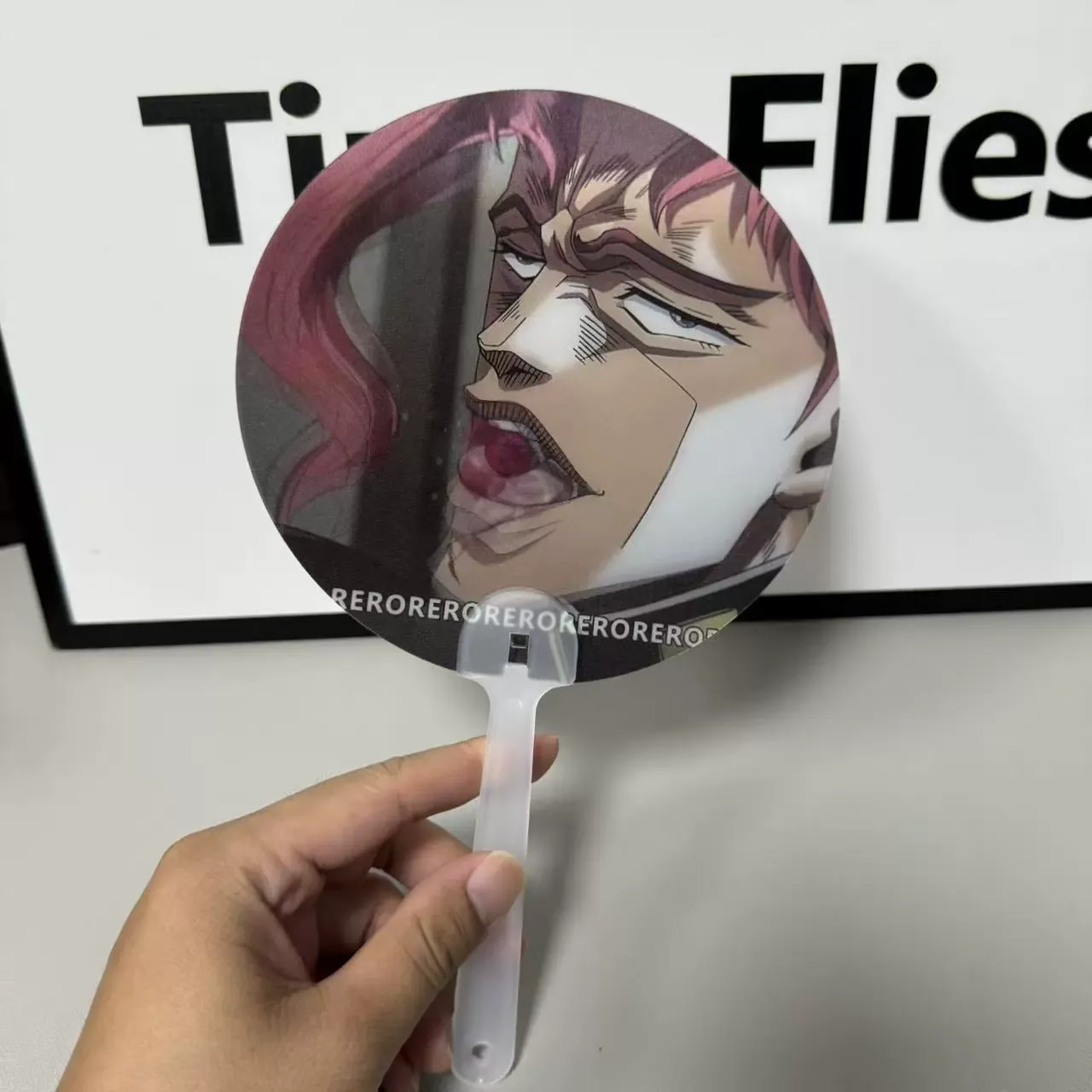 Kakyoin fan JOJO Kakyoin eating cherry blossoms transparent changing grating fan portable peripheral objects