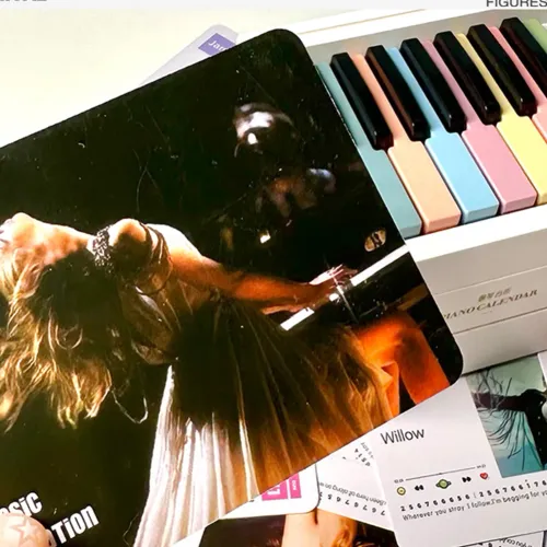 Piano Calendar 2025 with 27 Music Calendar Cards 52 Songs