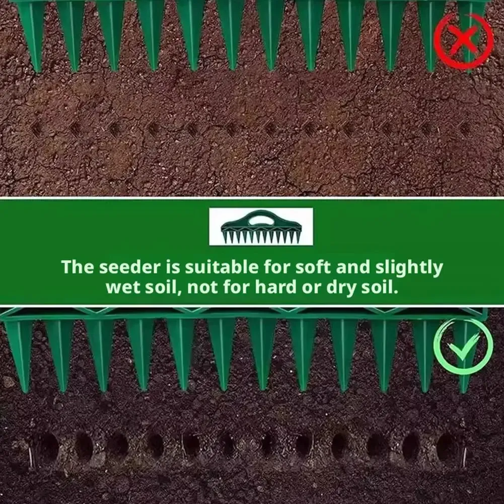 5Pcs Garden Seeder Tool Manual Seeds Spreader Soil Puncher Seed Spacer & Soil Loosener for Easy Planting