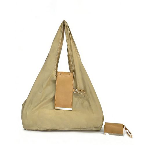New Mini Keychain Tote Bag Foldable with Key Ring Shopping Bag Expandable Reusable Supermarket Eco-Friendly Bag for Travel