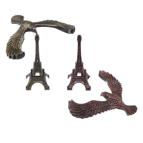 Creative Suspension Anti Gravity Balance Eagle Pendulum Iron Tower Model Metal Crafts Wine Cabinet Decor Gift Home Decoration