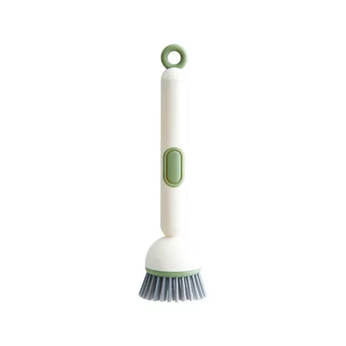 Saves trouble rotatable dishwashing brush with automatic liquid dispensing, non-stick oil