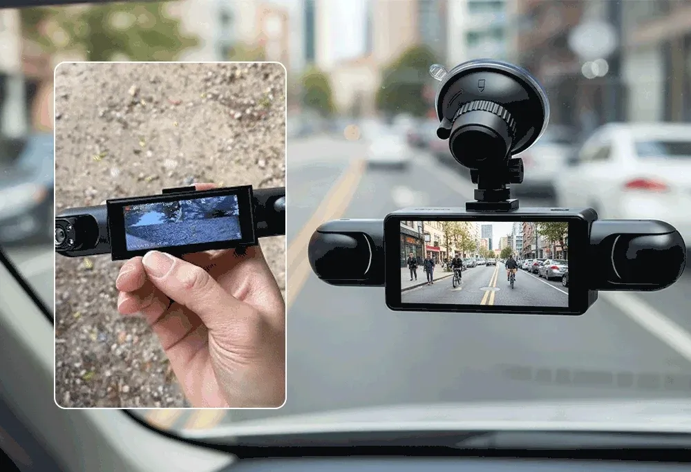 Four-channel surveillance dashcam with Wi-Fi(Includes 64GB Memory Card)