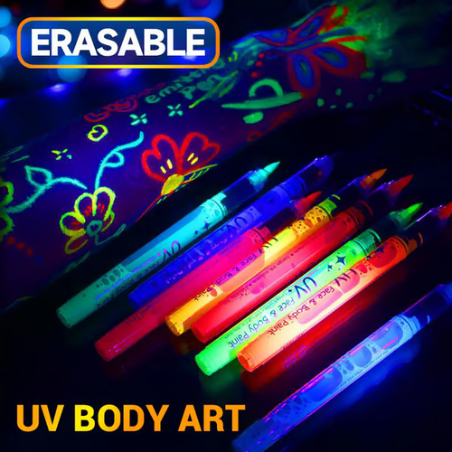 📢📢HOT SALE !!!✨UV Glow Face and Body Paint Markers Set 8-color set