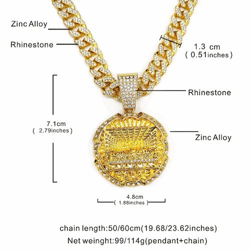 A Popular Large-Sized Hip-Hop Pendant Necklace With Full Diamonds From Europe And America For The Last Supper