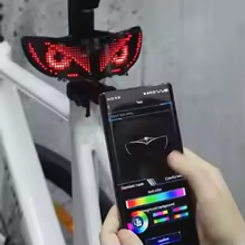 Full-color RGB Dynamic Expression Lights Universal for Bicycles and Motorcycles APP Controls Multi Scene LED Devil's Eye Lights