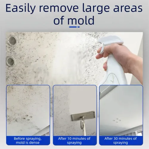 240ML Mould Removal Spray,Powerful Mildew Cleaner for Bathroom Kitchen Corners,Multifunctional Anti-mold Agent for White Walls