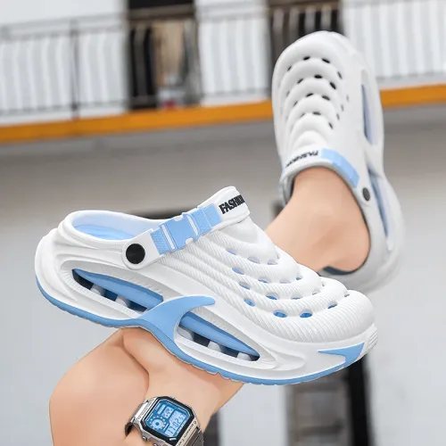 Men's Summer Outdoor Sports Toe-Toe Slippers, Thick-Soled Sandals for Wading in the Water and Beach