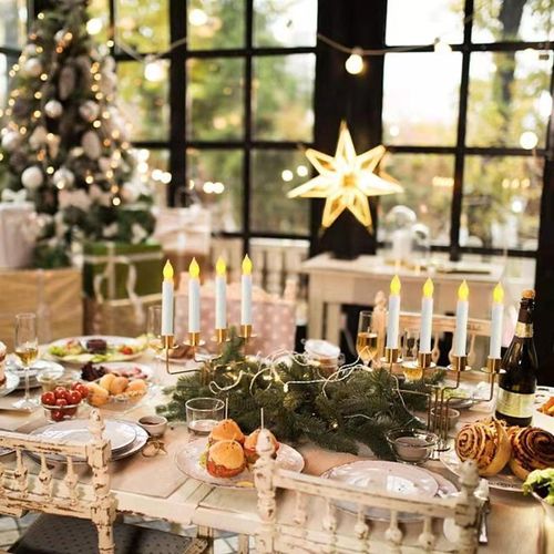 12PCS Hanging Remote Control LED Electronic Candle Light Birthday Wedding Venue Decoration Holiday Lighting LED Candle Light