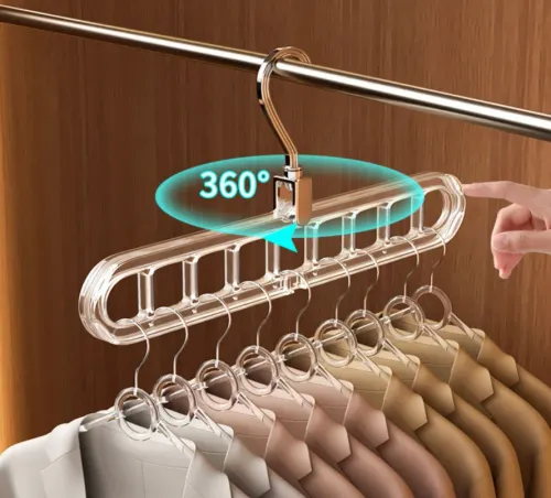 9-hole Clothes Hanger Organizer Space Saving Hanger Multi-function Folding Magic Hangers Drying Racks Scarf Clothes Storage