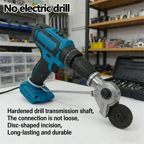 Electric drill shears for metal sheet cutting