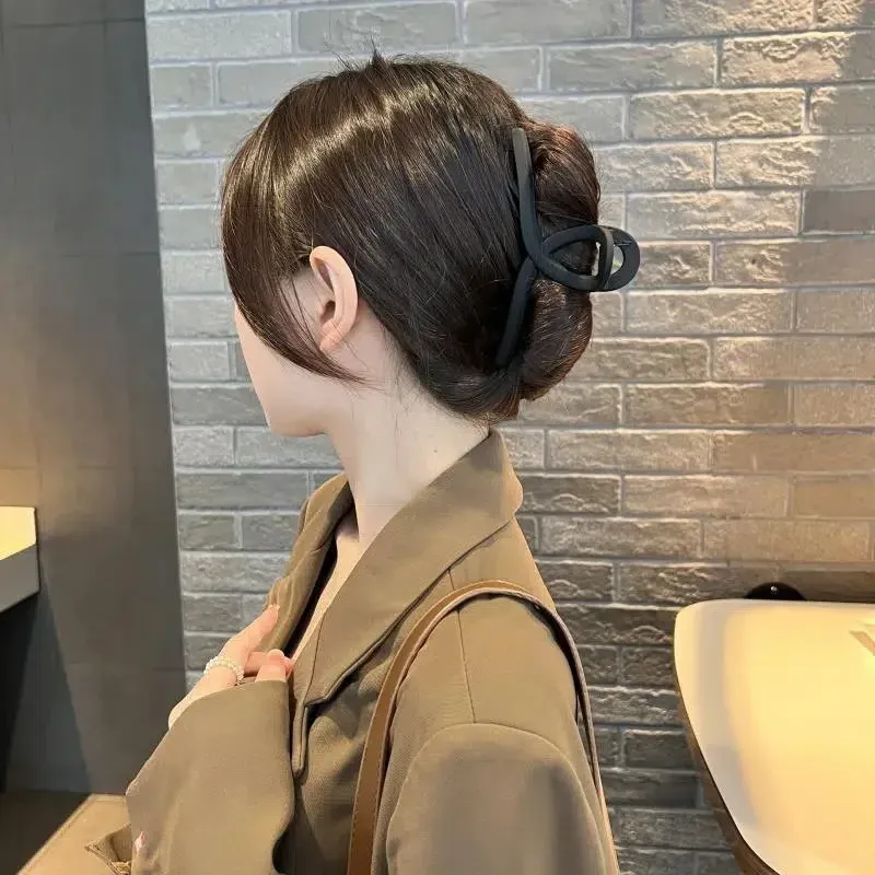 Black Shark Clip Women's Premium Hair Quantity Large Back of Head Pan Hair Clip Headpiece