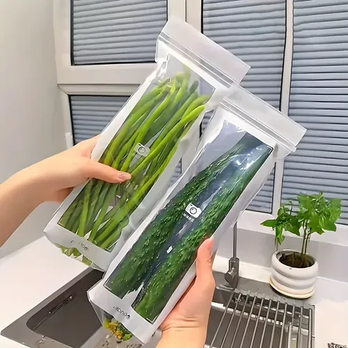 100pcs Long Strip PE Material Sealed Fresh Keeping Bags ,Fruits Vegetables Meat Grains Special Sealed Fresh Keeping Bags