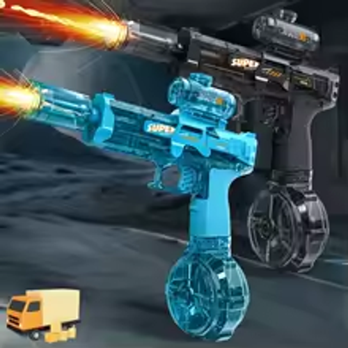 Electric Pulse Water Gun Simulated Flame Sensor Light Fully Automatic Fights Toy Water Pistol Outdoor Beach Toys Adult