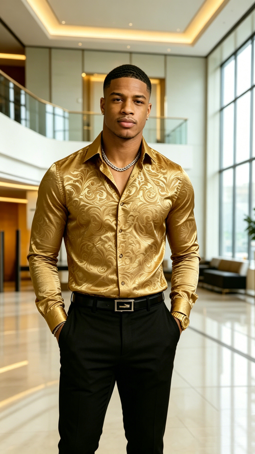 3D printed men's shirt black