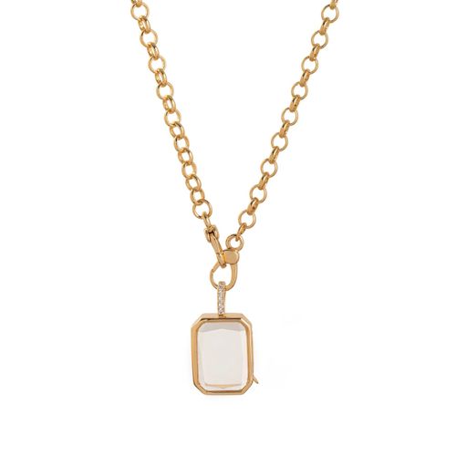 Retro personality photo box pendant can be opened and closed DIY pendant hollow design transparent box 18k gold color preservation