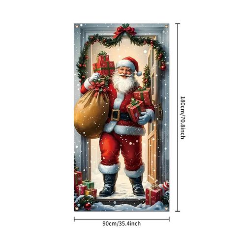 Santa Claus Party Decoration Banner Door Banner