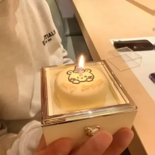 Rednote Bear Flip Ring Box Valentine Birthday Mini Cake for Girlfriend Gift Boxes Packaging Box