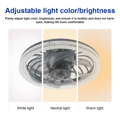 Rotatable 2in1 Ceiling Fan with Remote Control Lighting Lamp E27 Converter Base Lighting Base Bedroom Living Room