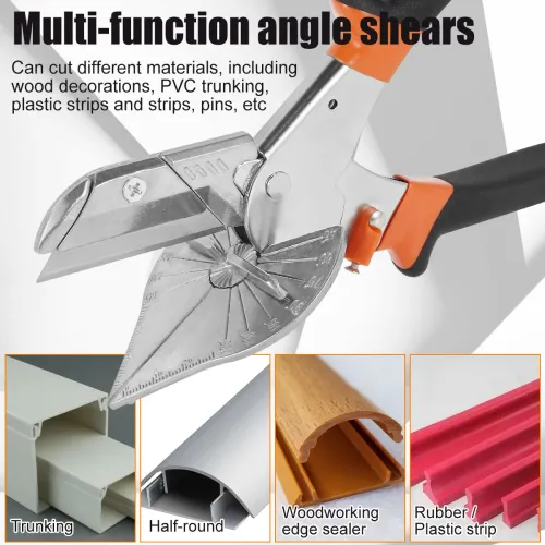 Adjustable Angled Scissors – Sharp Wire Cutter & Multi-Angle Trimming Shears with 10 Replacement Blades