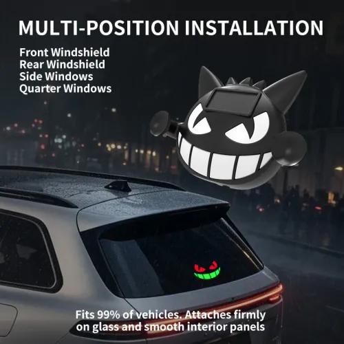 Little Devil's Eye Car Solar Triangle Window Rear Window Atmosphere Light Car Interior Wireless Wireless Charging Decoration