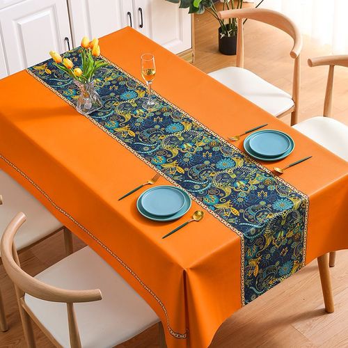 High-end Printed Waterproof Tablecloth Anti-scalding Thickened Rectangular Home Party Dining Room Furnishings