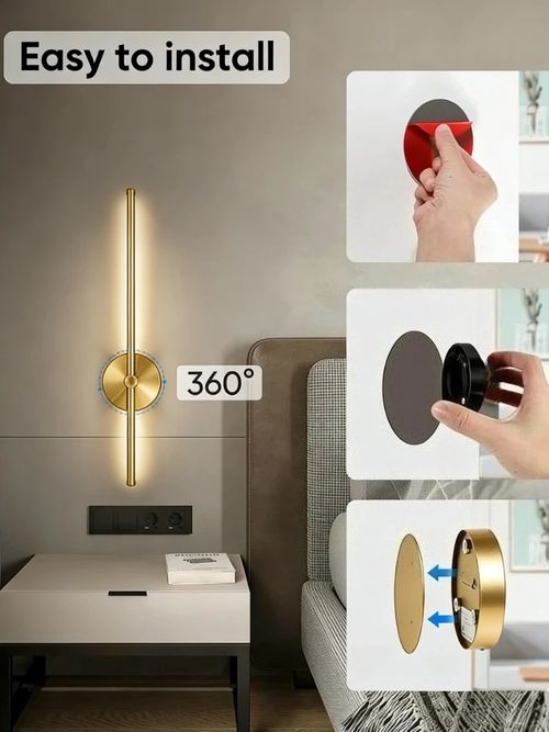 Battery Operated Wall Sconce Wireless LED Light 5v with Remote Control USB Rechargeable Wall Lights for Bedroom Living Room